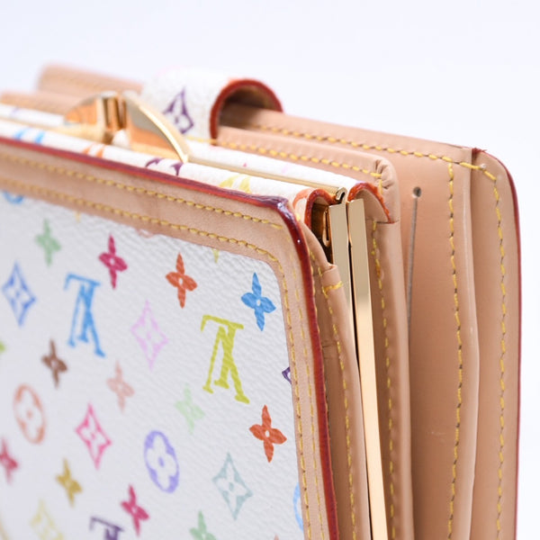 Very Good Condition LOUIS VUITTON Portefeuille Viennois Bifold Wallet M92987 Monogram Multicolor White Takashi Murakami Used 4a004393