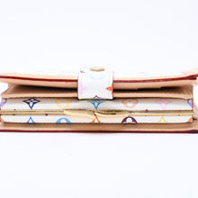 Load image into Gallery viewer, 極美品 LOUIS VUITTON ルイヴィトン ポルトフォイユ ヴィエノワ 二つ折り財布 M92987 モノグラム マルチカラー ホワイト 村上隆 中古 4a004393