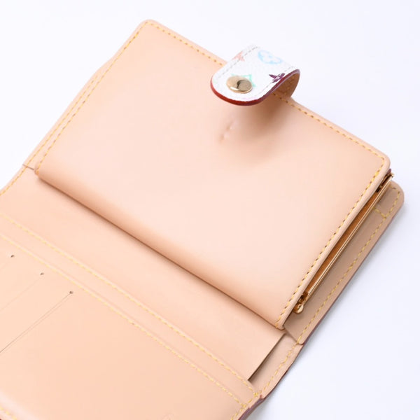 Very Good Condition LOUIS VUITTON Portefeuille Viennois Bifold Wallet M92987 Monogram Multicolor White Takashi Murakami Used 4a004393