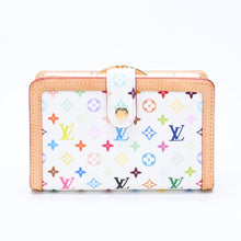 Load image into Gallery viewer, 極美品 LOUIS VUITTON ルイヴィトン ポルトフォイユ ヴィエノワ 二つ折り財布 M92987 モノグラム マルチカラー ホワイト 村上隆 中古 4a004393