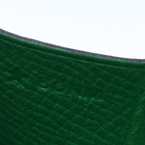 Like new condition HERMES bi-fold wallet, silver hardware, Veau Epsom leather, green. ◻R stamp, used, 4a004395