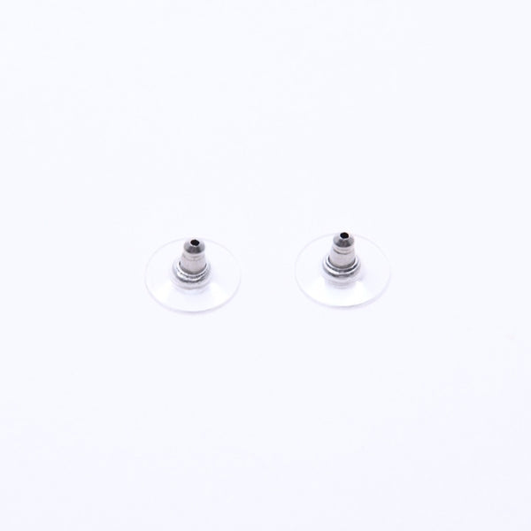CHANEL Coco Mark Square Earrings Weight Approx. 2.92g 15S Engraved Resin Metal Clear Red For Both Ears Good Condition Used 67058