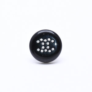 CHANEL シャネル ココマーク ピアス 重量約0.88g 05V刻印 樹脂系 ラインストーン ブラック 片耳用 美品 中古 51293