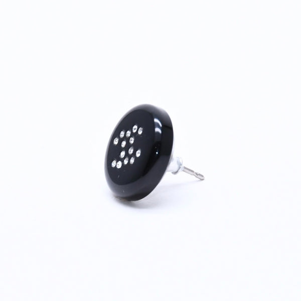CHANEL シャネル ココマーク ピアス 重量約0.88g 05V刻印 樹脂系 ラインストーン ブラック 片耳用 美品 中古 51293