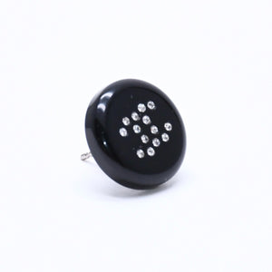 CHANEL シャネル ココマーク ピアス 重量約0.88g 05V刻印 樹脂系 ラインストーン ブラック 片耳用 美品 中古 51293