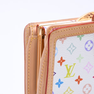Very Good Condition LOUIS VUITTON Portefeuille Viennois Bifold Wallet M92987 Monogram Multicolor White Takashi Murakami Used 4a004393