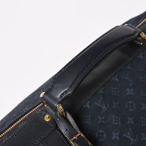LOUISVUITTON Dunise Monogram Mini M42311 Shoulder Bag Navy Gold Hardware Good Condition Used 4a004388