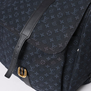 LOUISVUITTON Dunise Monogram Mini M42311 Shoulder Bag Navy Gold Hardware Good Condition Used 4a004388
