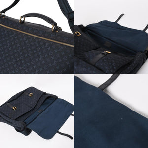 LOUISVUITTON Dunise Monogram Mini M42311 Shoulder Bag Navy Gold Hardware Good Condition Used 4a004388