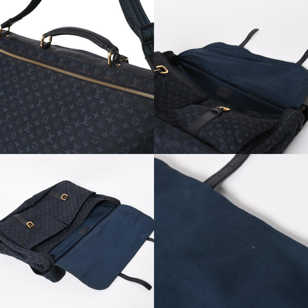 LOUISVUITTON Dunise Monogram Mini M42311 Shoulder Bag Navy Gold Hardware Good Condition Used 4a004388
