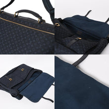 画像をギャラリービューアに読み込む, LOUISVUITTON ルイヴィトン ドュニーズ モノグラムミニ M42311 ショルダーバッグ ネイビー ゴールド金具 美品 中古 4a004388
