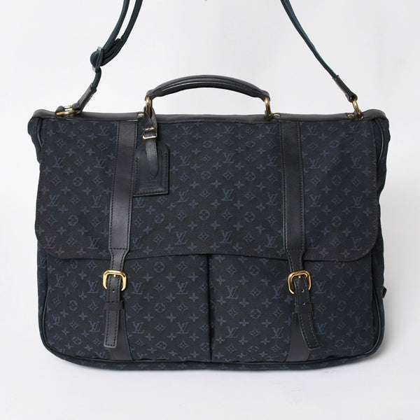 LOUISVUITTON Dunise Monogram Mini M42311 Shoulder Bag Navy Gold Hardware Good Condition Used 4a004388