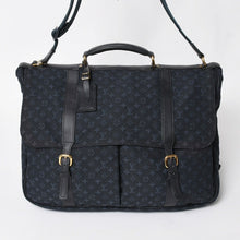 画像をギャラリービューアに読み込む, LOUISVUITTON ルイヴィトン ドュニーズ モノグラムミニ M42311 ショルダーバッグ ネイビー ゴールド金具 美品 中古 4a004388