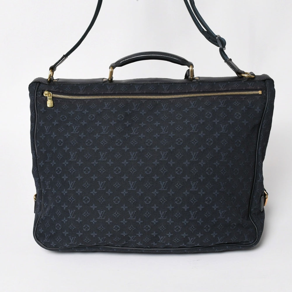 LOUISVUITTON ルイヴィトン ドュニーズ モノグラムミニ M42311 ショルダーバッグ ネイビー ゴールド金具 美品 中古 4a004388