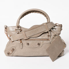 Very Good Condition BALENCIAGA The Giant Handbag Shoulder Bag 2WAY 240577 Gray Used 4a004354
