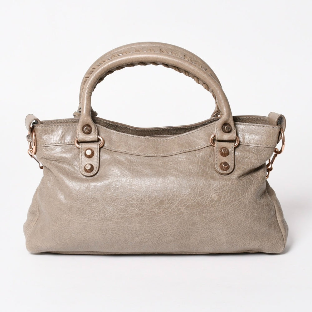 極美品 BALENCIAGA バレンシアガ ザ・ジャイアント ハンドバッグ ショルダーバッグ 2WAY 240577 グレー 中古 4a004354