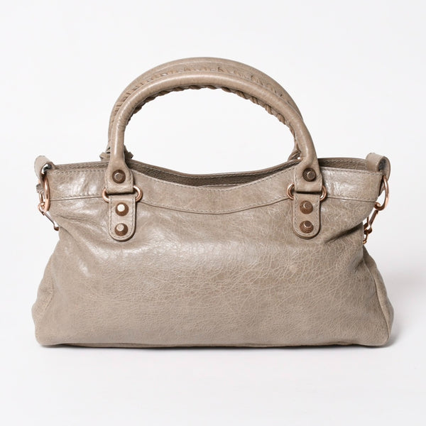 Very Good Condition BALENCIAGA The Giant Handbag Shoulder Bag 2WAY 240577 Gray Used 4a004354
