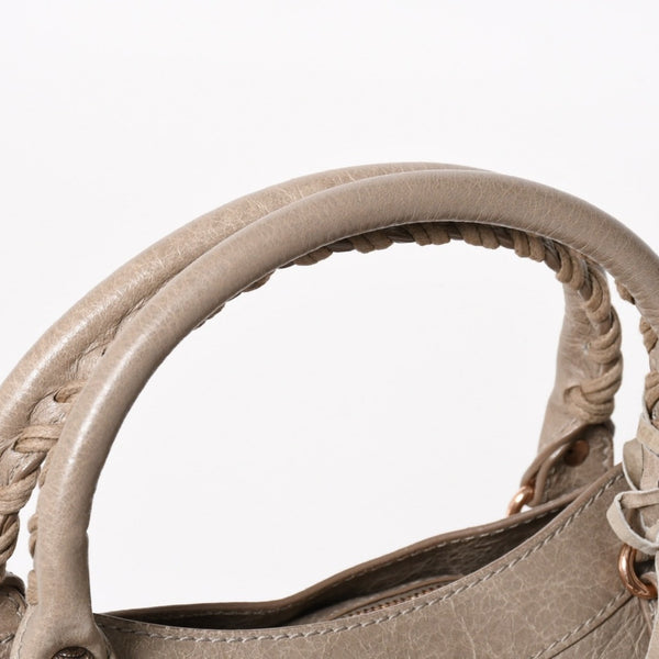 Very Good Condition BALENCIAGA The Giant Handbag Shoulder Bag 2WAY 240577 Gray Used 4a004354