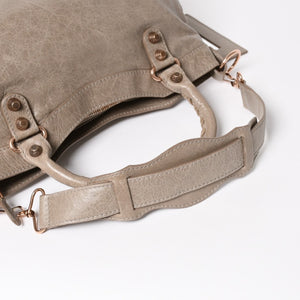 Very Good Condition BALENCIAGA The Giant Handbag Shoulder Bag 2WAY 240577 Gray Used 4a004354