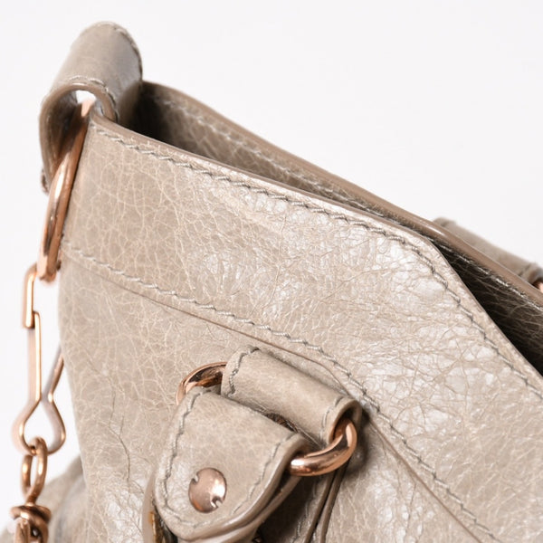 Very Good Condition BALENCIAGA The Giant Handbag Shoulder Bag 2WAY 240577 Gray Used 4a004354
