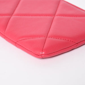 New and unused CHANEL CHANEL 19 Dizneuf Pouch AP1059 29th series Coco Mark Lambskin Pink Gold hardware Used 4a004291