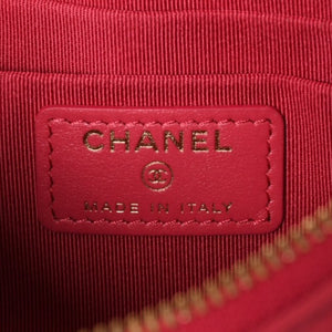 New and unused CHANEL CHANEL 19 Dizneuf Pouch AP1059 29th series Coco Mark Lambskin Pink Gold hardware Used 4a004291