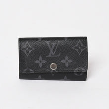 画像をギャラリービューアに読み込む, 極美品 LOUIS VUITTON ルイヴィトン ブラック グレー ミュルティクレ 6連 キーケース モノグラム エクリプス M82603 シルバー金具 中古 4a004288