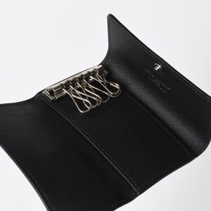 極美品 LOUIS VUITTON ルイヴィトン ブラック グレー ミュルティクレ 6連 キーケース モノグラム エクリプス M82603 シルバー金具 中古 4a004288