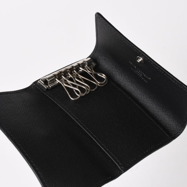 極美品 LOUIS VUITTON ルイヴィトン ブラック グレー ミュルティクレ 6連 キーケース モノグラム エクリプス M82603 シルバー金具 中古 4a004288