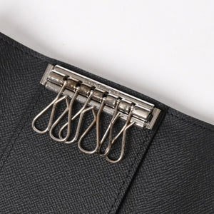 極美品 LOUIS VUITTON ルイヴィトン ブラック グレー ミュルティクレ 6連 キーケース モノグラム エクリプス M82603 シルバー金具 中古 4a004288