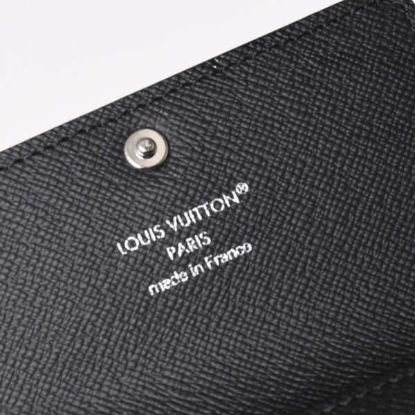 極美品 LOUIS VUITTON ルイヴィトン ブラック グレー ミュルティクレ 6連 キーケース モノグラム エクリプス M82603 シルバー金具 中古 4a004288