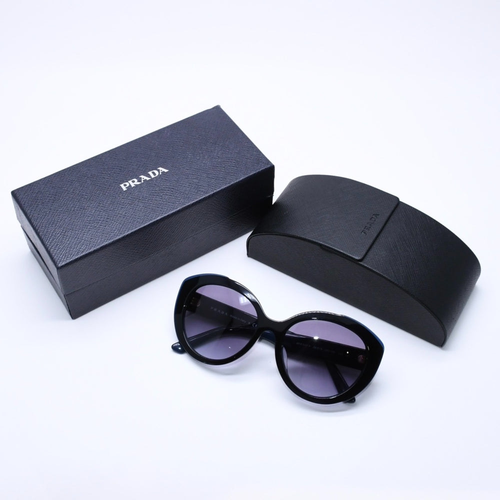PRADA プラダ サングラス アイウェア SPR01Y-F 08V-08I サイズ56□18 140 ブラック ネイビー アセテート 美品 中古 4a004404