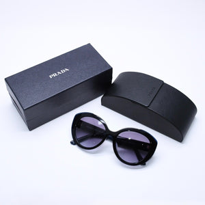 PRADA プラダ サングラス アイウェア SPR01Y-F 08V-08I サイズ56□18 140 ブラック ネイビー アセテート 美品 中古 4a004404
