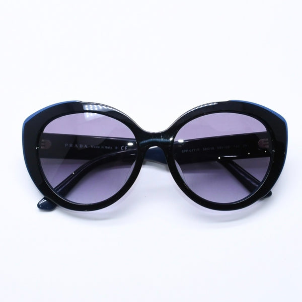 PRADA プラダ サングラス アイウェア SPR01Y-F 08V-08I サイズ56□18 140 ブラック ネイビー アセテート 美品 中古 4a004404