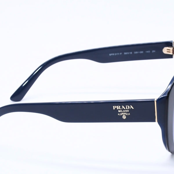 PRADA プラダ サングラス アイウェア SPR01Y-F 08V-08I サイズ56□18 140 ブラック ネイビー アセテート 美品 中古 4a004404