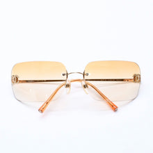 Load image into Gallery viewer, CHANEL シャネル リムレス サングラス アイウェア 4017-D c.125/56 サイズ62□17 120 ココマーク ラインストーン 美品 中古 4a004405