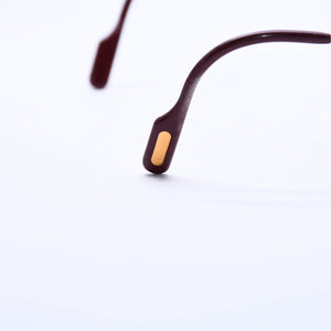 Very Good Condition CARTIER Two Point Rimless Glasses 1932880 Metal Wine Red Gold Hardware Used 4a004258