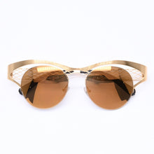 Load image into Gallery viewer, 極美品 LOUIS VUITTON ルイヴィトン Sunglasses サングラス GP×レザー Gold ゴールド M0117 中古 4a004301