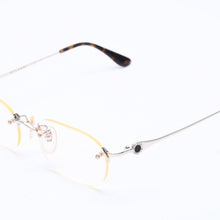 Load image into Gallery viewer, BVLGARI ブルガリ 伊達メガネ アイウェア 203K サイズ51-20 135 K14WG刻印 ゴールド クリア べっ甲カラー 美品 中古 4a004286
