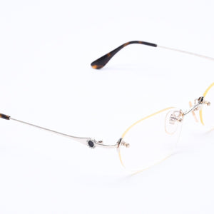 BVLGARI ブルガリ 伊達メガネ アイウェア 203K サイズ51-20 135 K14WG刻印 ゴールド クリア べっ甲カラー 美品 中古 4a004286