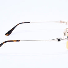 Load image into Gallery viewer, BVLGARI ブルガリ 伊達メガネ アイウェア 203K サイズ51-20 135 K14WG刻印 ゴールド クリア べっ甲カラー 美品 中古 4a004286