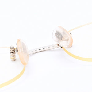 BVLGARI ブルガリ 伊達メガネ アイウェア 203K サイズ51-20 135 K14WG刻印 ゴールド クリア べっ甲カラー 美品 中古 4a004286