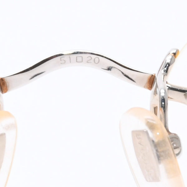 BVLGARI ブルガリ 伊達メガネ アイウェア 203K サイズ51-20 135 K14WG刻印 ゴールド クリア べっ甲カラー 美品 中古 4a004286