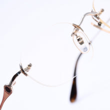 Load image into Gallery viewer, BVLGARI ブルガリ 伊達メガネ アイウェア 203K サイズ51-20 135 K14WG刻印 ゴールド クリア べっ甲カラー 美品 中古 4a004286