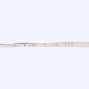 BVLGARI ブルガリ 伊達メガネ アイウェア 203K サイズ51-20 135 K14WG刻印 ゴールド クリア べっ甲カラー 美品 中古 4a004286