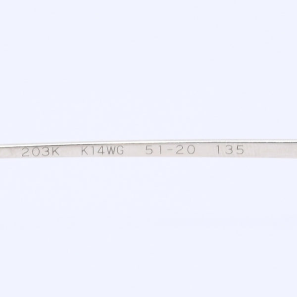 BVLGARI ブルガリ 伊達メガネ アイウェア 203K サイズ51-20 135 K14WG刻印 ゴールド クリア べっ甲カラー 美品 中古 4a004286