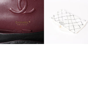 極美品 CHANEL シャネル マトラッセ25 Wフラップ Wチェーンショルダーバッグ キャビアスキン ゴールド金具 ランダム番台 ブラック ココマーク 中古 4a004409