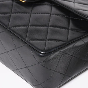 CHANEL Mini Matelasse Chain Shoulder Bag Lambskin Black Coco Mark Turn Lock Gold Hardware Good Condition Used 4a004410