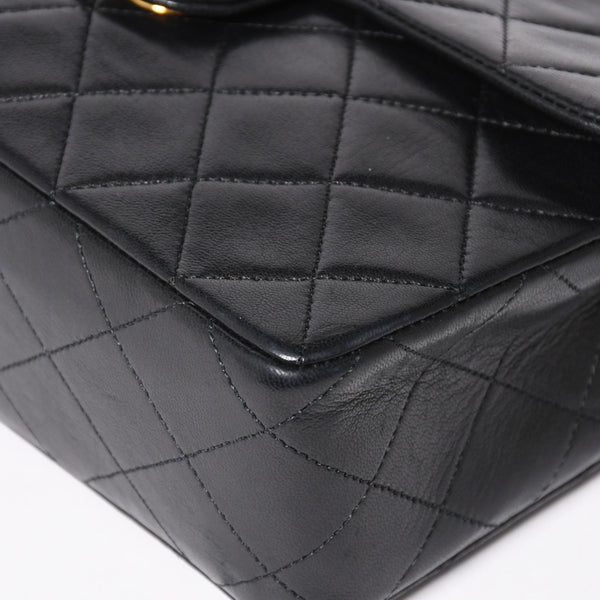 CHANEL Mini Matelasse Chain Shoulder Bag Lambskin Black Coco Mark Turn Lock Gold Hardware Good Condition Used 4a004410