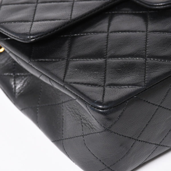 CHANEL Mini Matelasse Chain Shoulder Bag Lambskin Black Coco Mark Turn Lock Gold Hardware Good Condition Used 4a004410